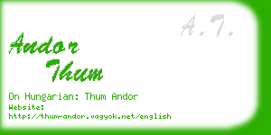 andor thum business card